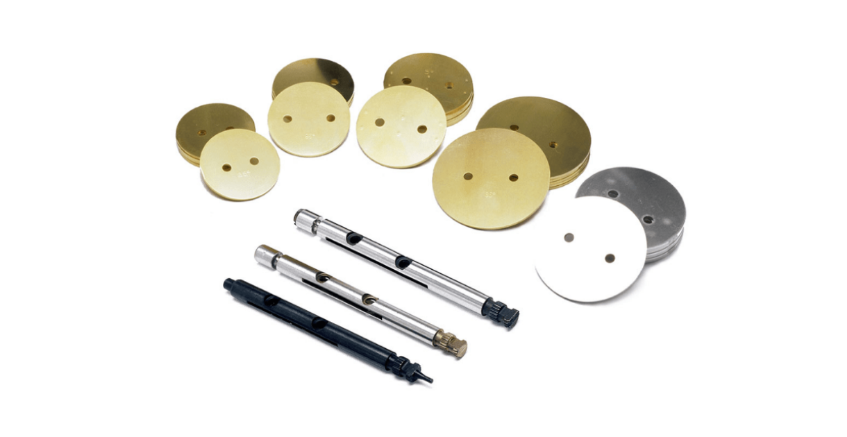 Metal and plastic components for syringe filters.